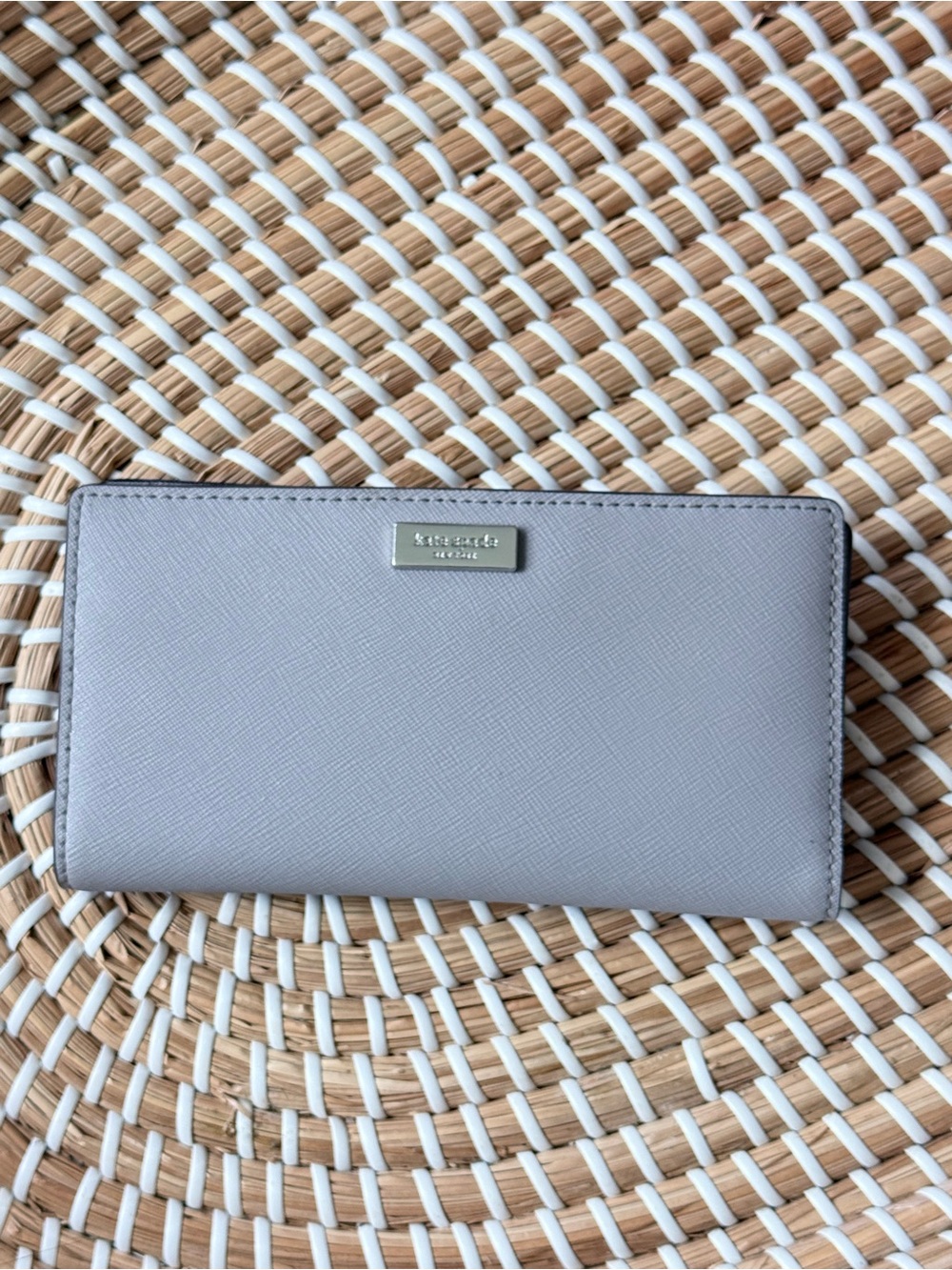 kate spade Taupe continental wallet portfolio wallet